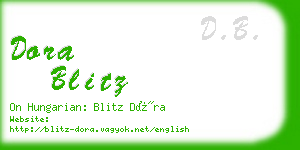 dora blitz business card